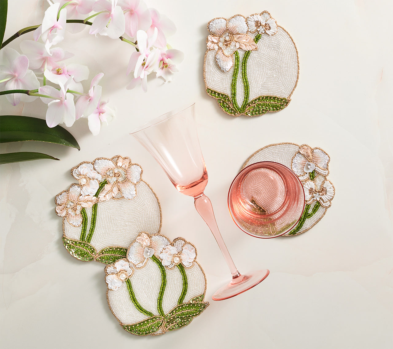 Orchid Coasters