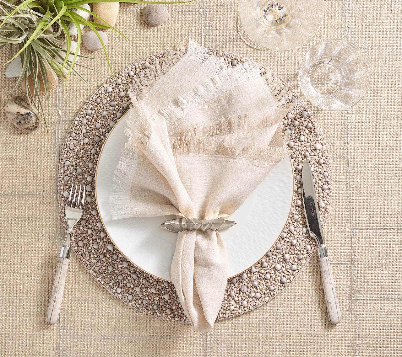 Chambray Fringe Napkin