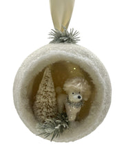 Peek-A-Boo Ornament Poodle Large White