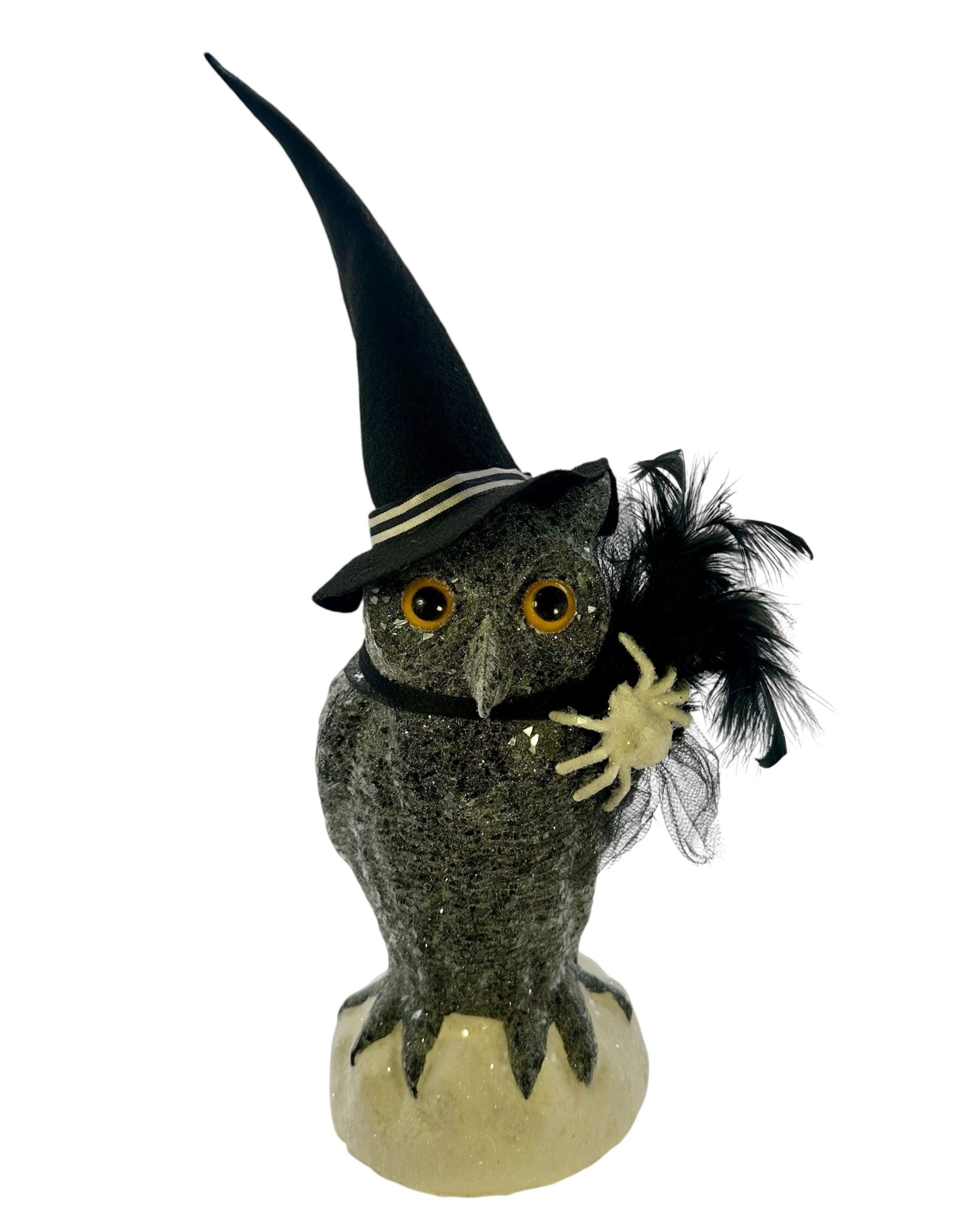 Adele Owl Black With Creme Spider