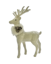 Deer with Sherpa Scarf, 3 pinecone
