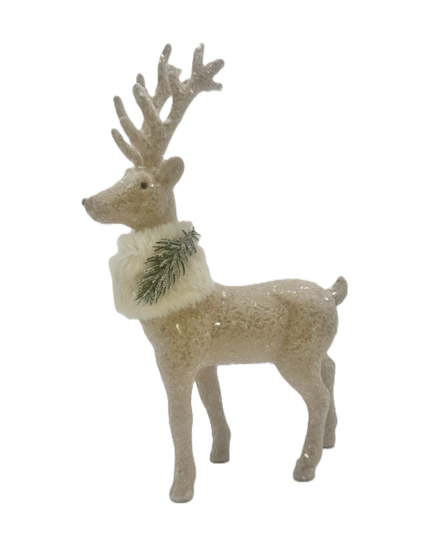 Prancer with Scarf - Fawn, Mushroom Fur