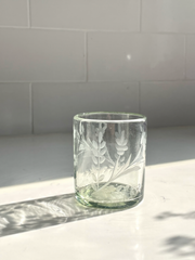 Hand-etched Tumbler Glass: Medium