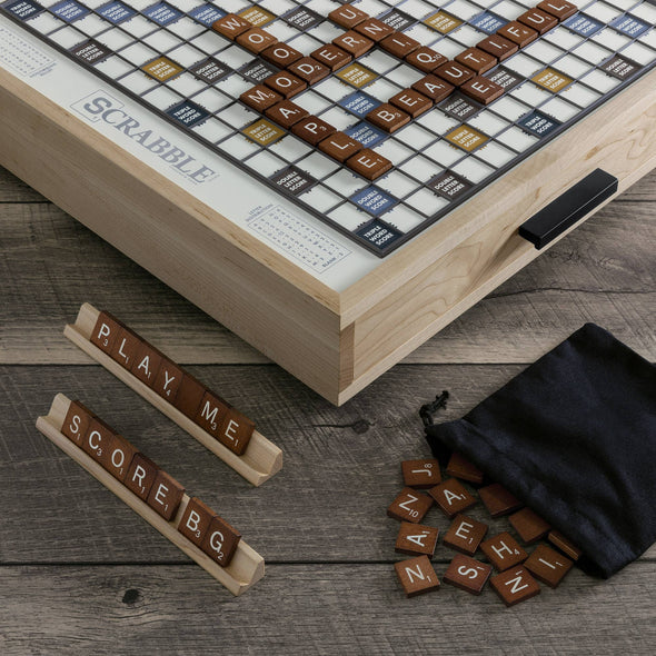 Scrabble Luxe Maple with Rotating Gameboard