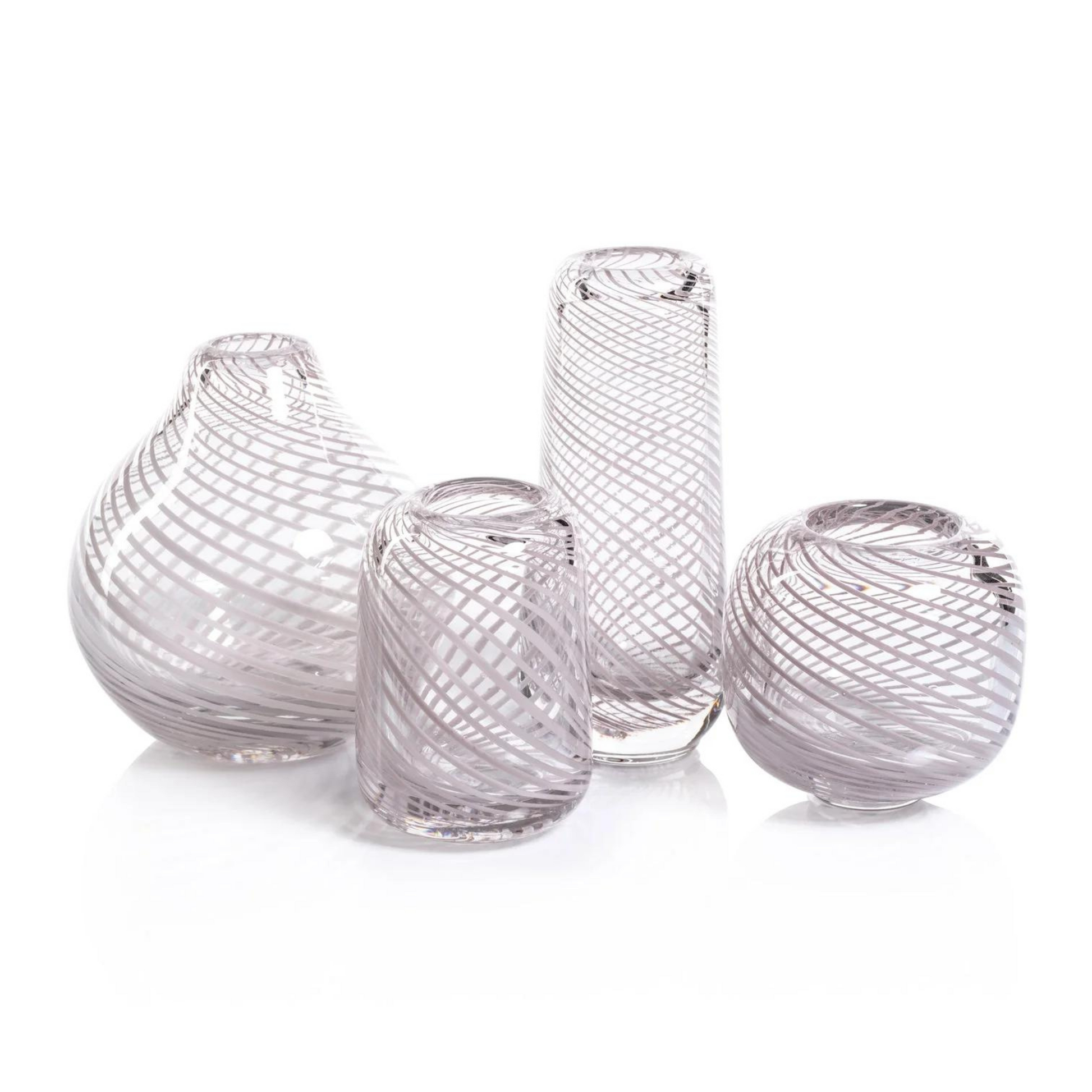 Claire Bud Vase W/ Blush Swirl Home Decor Zodax   
