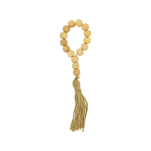 Wood Bead Tassel Napkin Ring