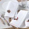 Embr'd Turkey Hemstitch Napkin Table Linens Saro   