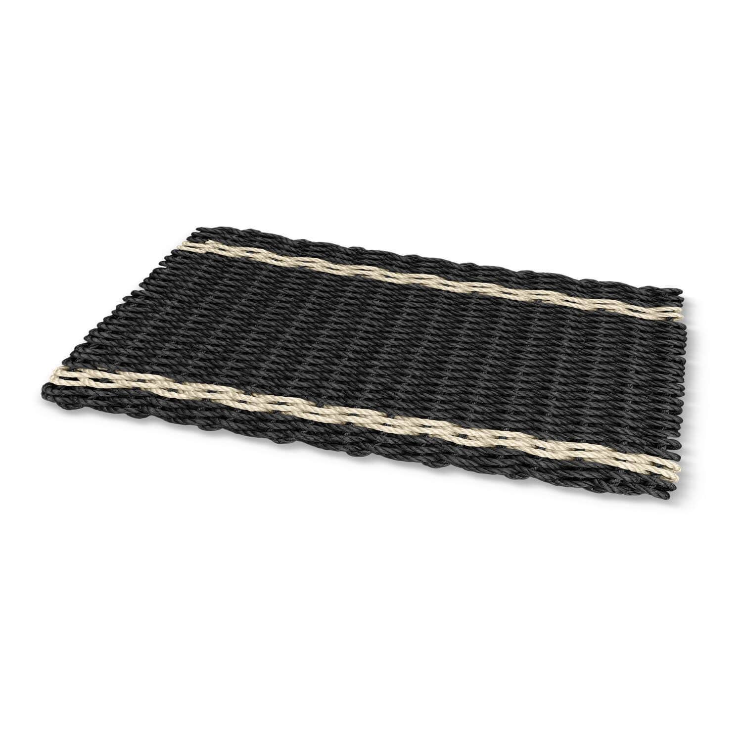 Lobster Rope Doormat: Black/Tan: 24x36