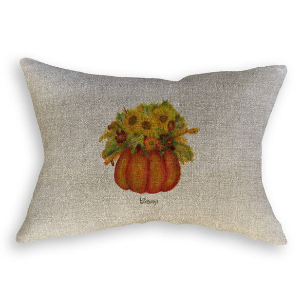 Pumpkin with Fall Flowers Guest Towel