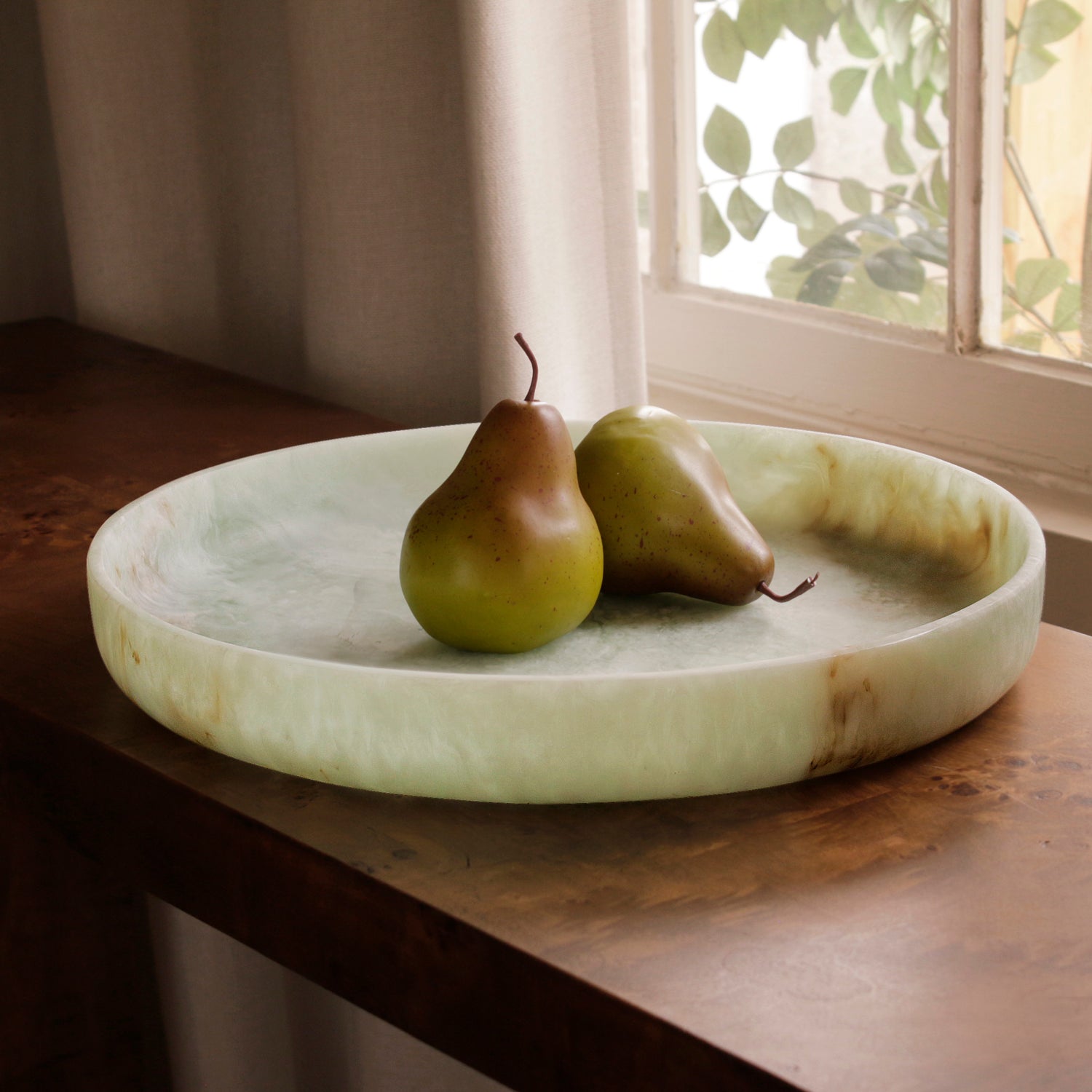 Giada Round Tray Jade Swirl