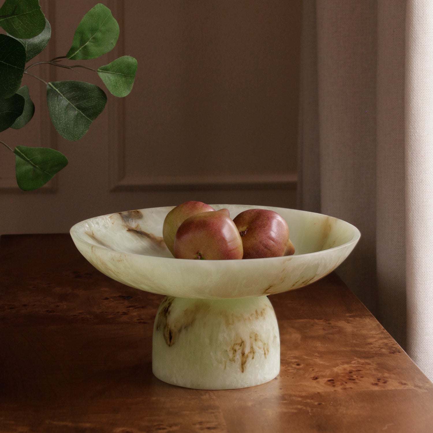 Giada Medium Pedestal Jade Swirl