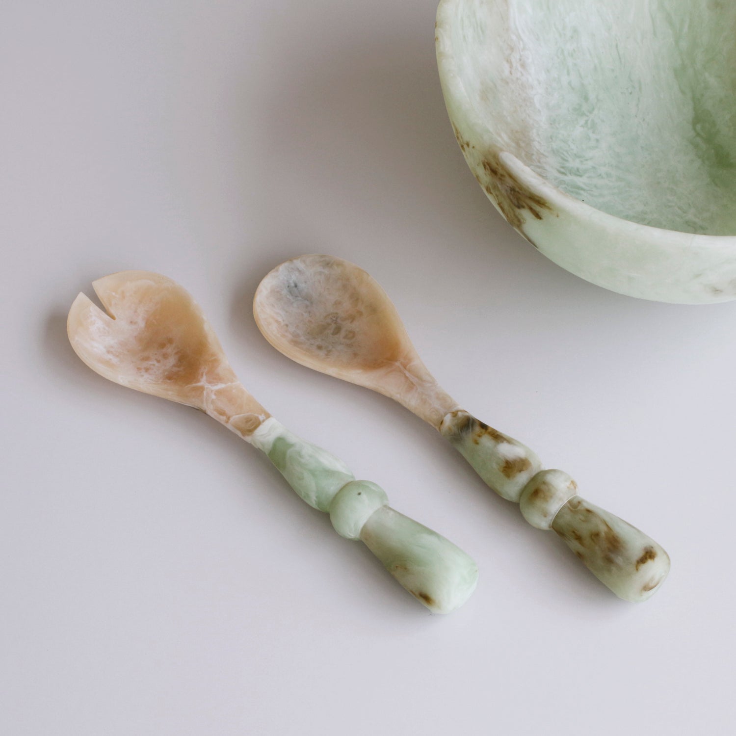 Giada Salad Servers Jade Swirl