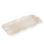 Alabaster Long Rectangle Tray White Swirl