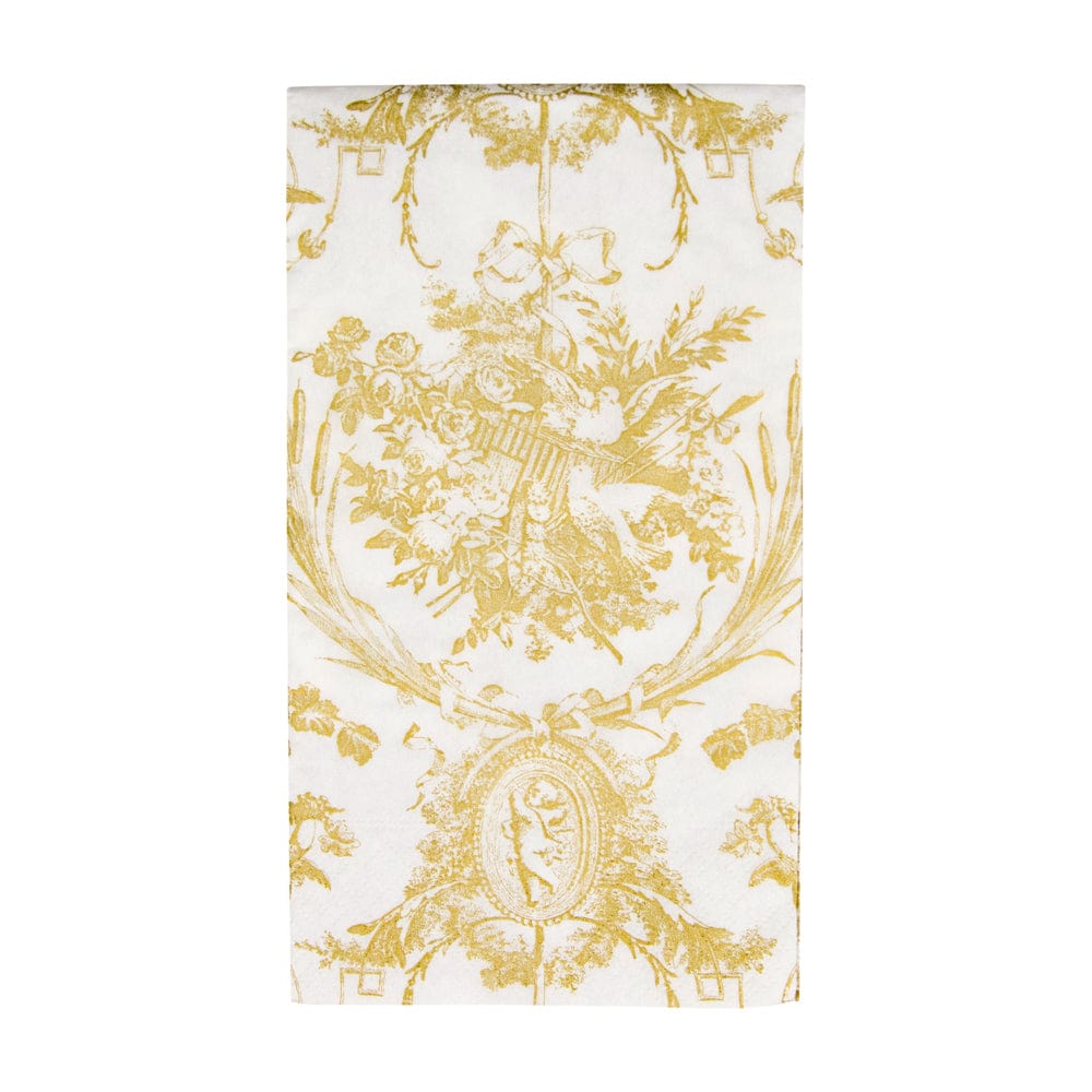 Romantic Toile Gold Napkins