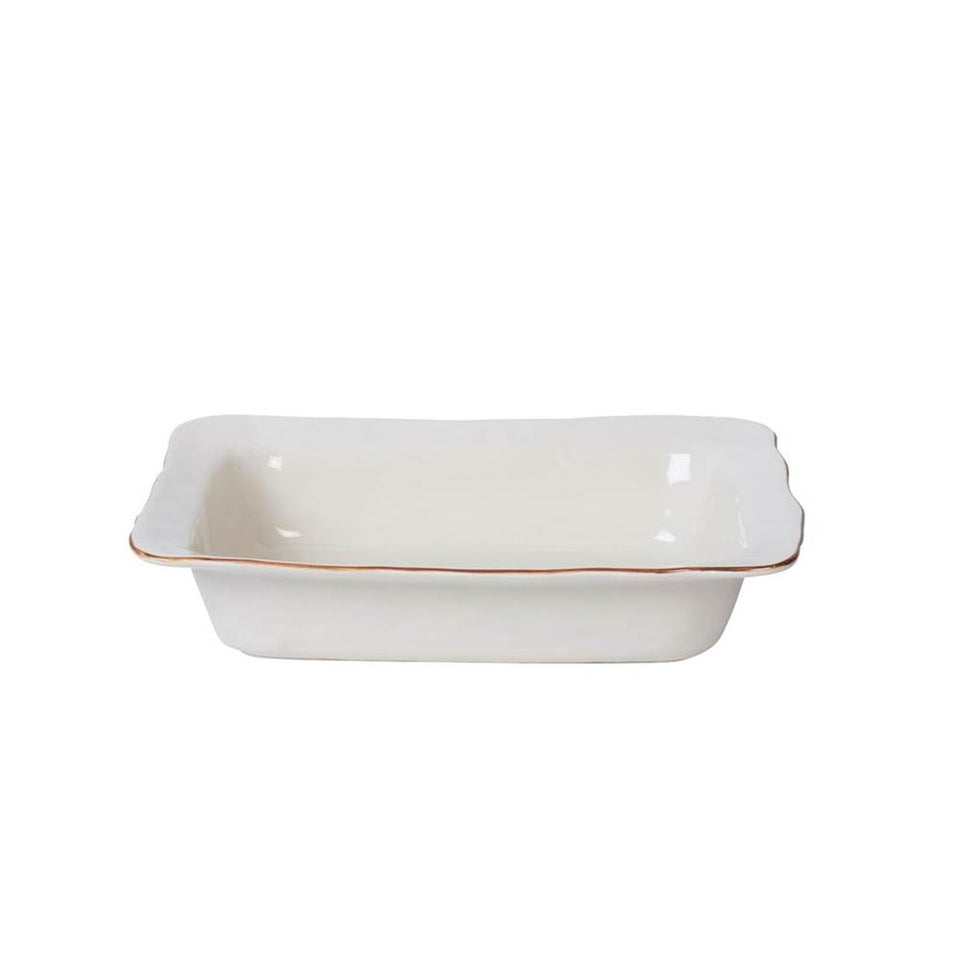 Cantaria Small Rectangular Baker Tabletop Skyros White  