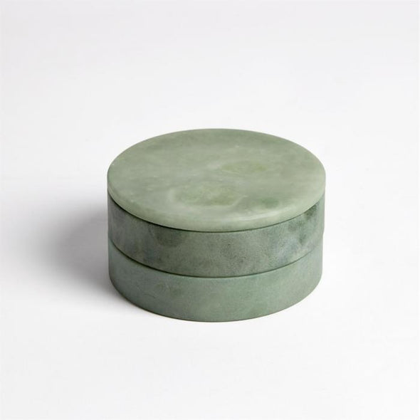 Alabaster Round Swivel Box