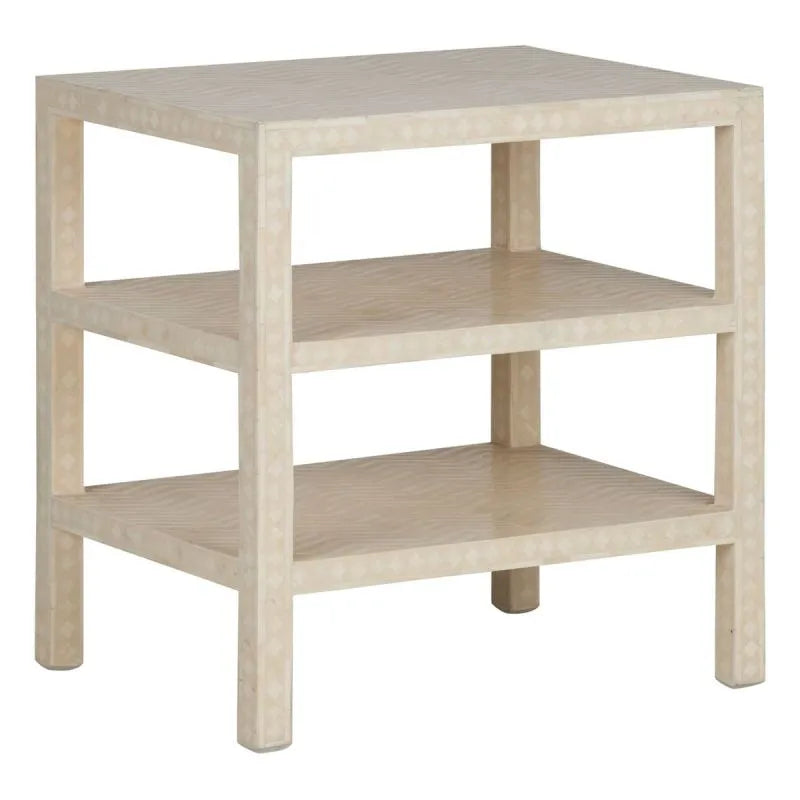 Chevron Inlay Side Table