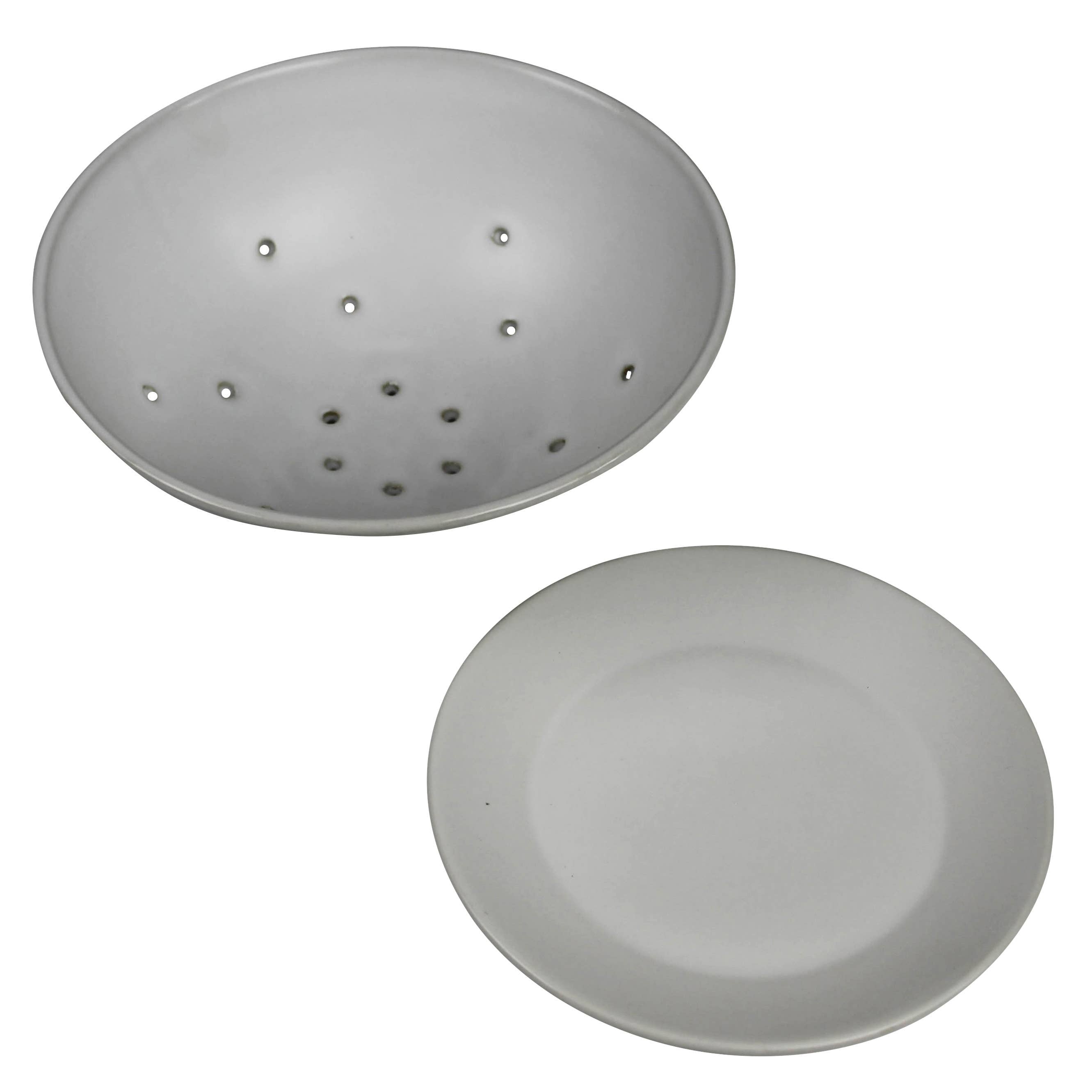 Drift Berry Bowl with Saucer, Ceramic.