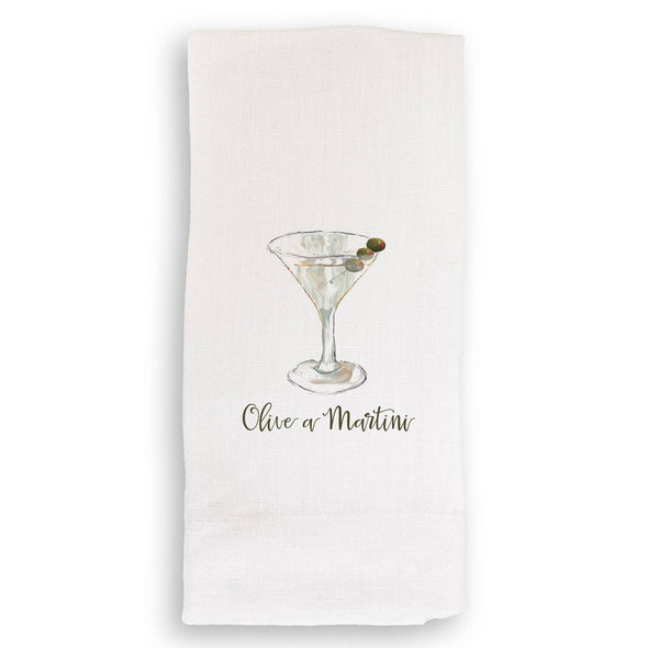 Olive A Martini Dishtowel (no words)