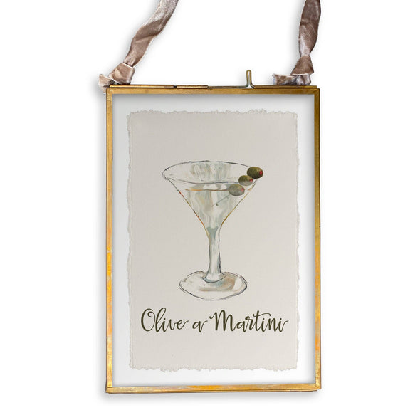 Olive A Martini Dishtowel (no words)