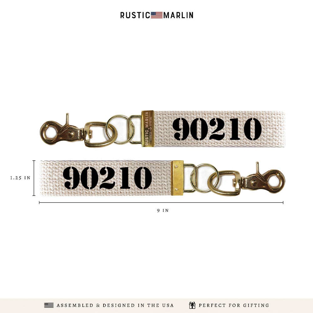 Zip Code Keychain: Black