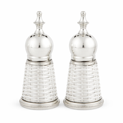White Wicker Salt and Pepper Shaker