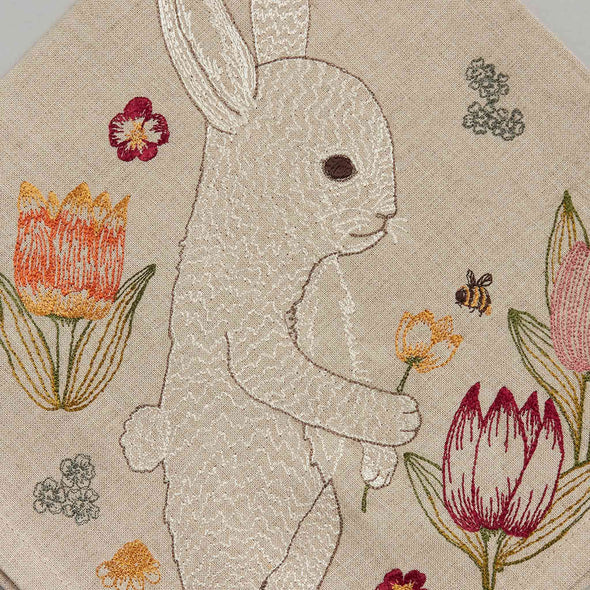 Bunnies and Blooms Dinner Napkin