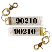 Zip Code Keychain: Black