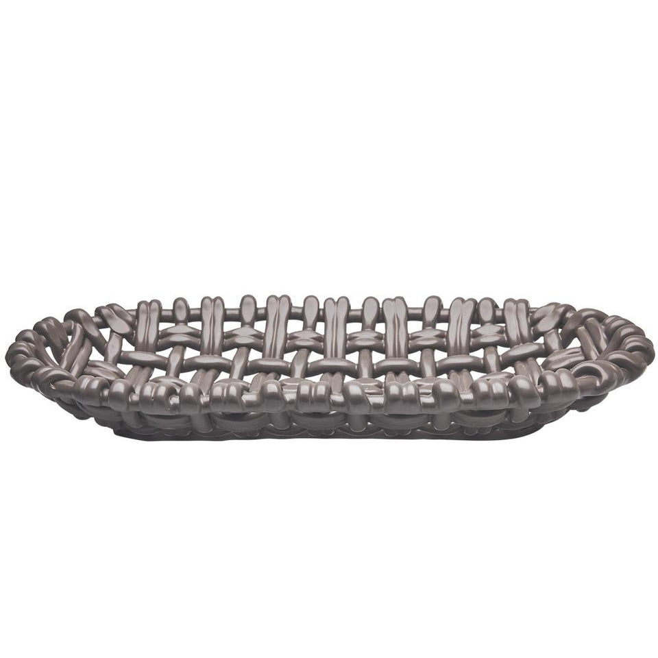Oval Basket Tabletop Skyros Charcoal  