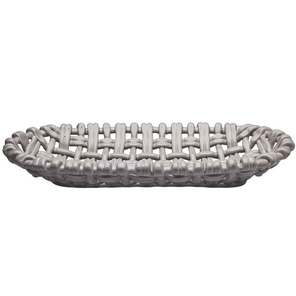 Oval Basket Tabletop Skyros Greige  