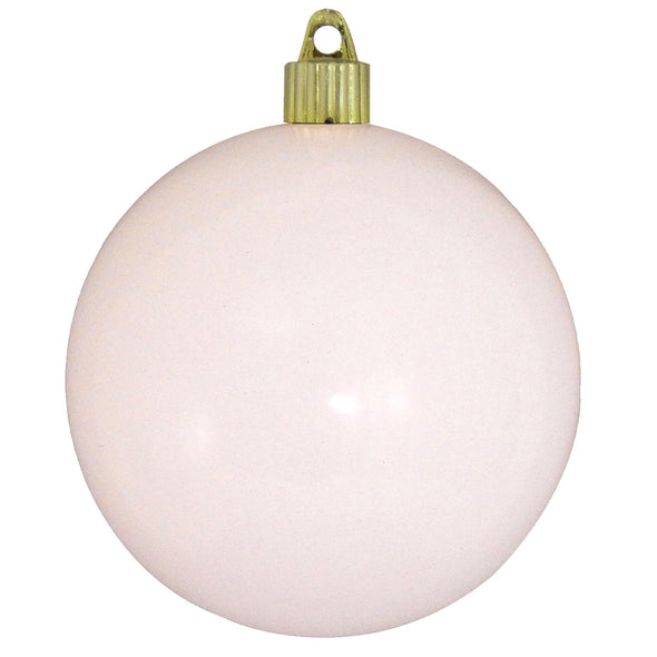 Shiny Pure White Shatterproof Ball Ornament Holiday Decor Christmas by Krebs   