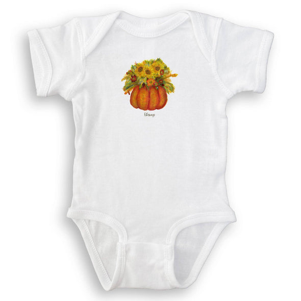 Pumpkin with Fall Flowers Guest Towel