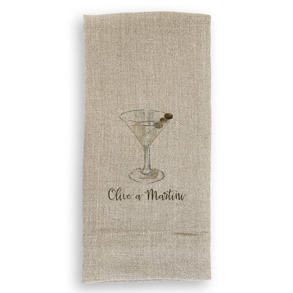 Olive A Martini Dishtowel (no words)