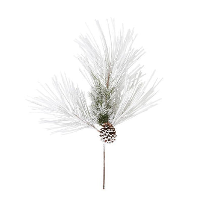 Snowy Mixed Pine w/ Pinecones Spray