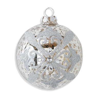 Silver Mercury Glass Round Ornament