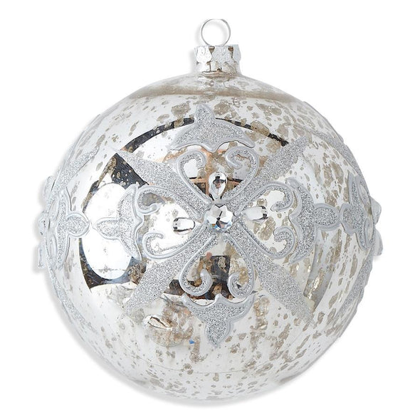 Silver Mercury Glass Round Ornament