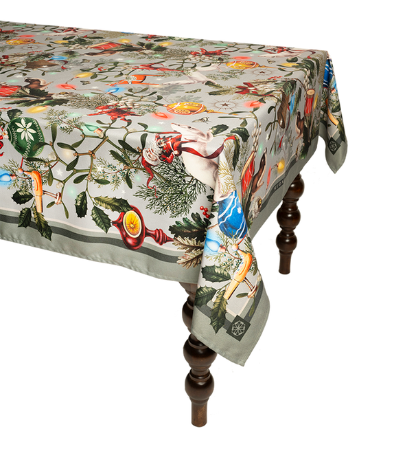 Santa's Atelier Blue Tablecloth