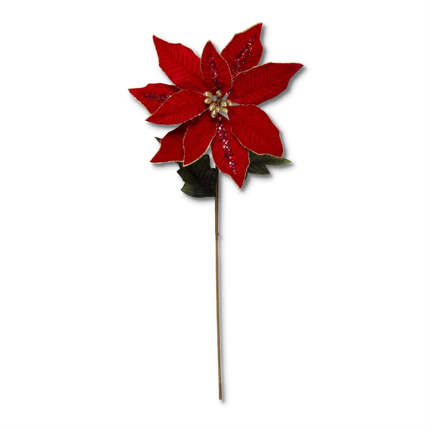 Red Velvet Poinsettia Stem