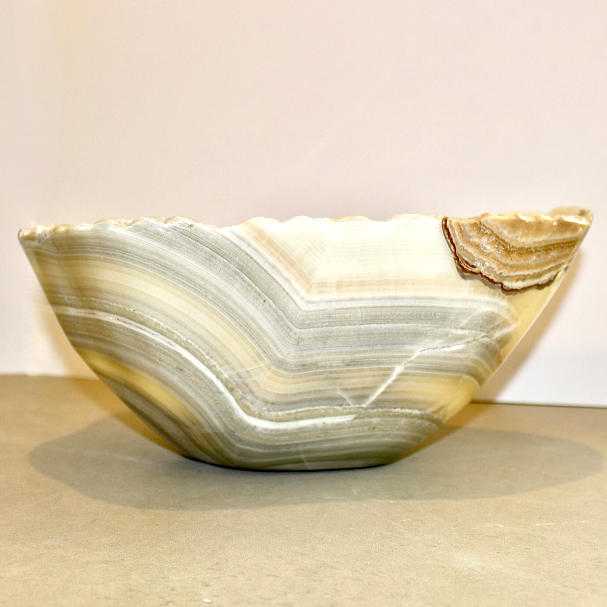 Gray Quartz Onyx Bowl Home Decor Verona Prive Inc   
