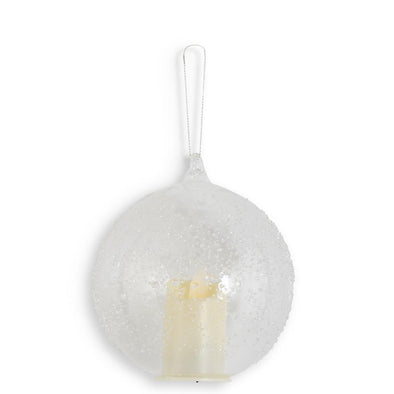 LED Textured Clear Glass Ornament