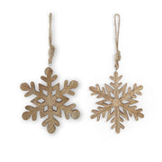 Mango Wood Snowflake Ornament