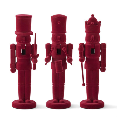 Resin Burgundy Velvet Nutcrackers