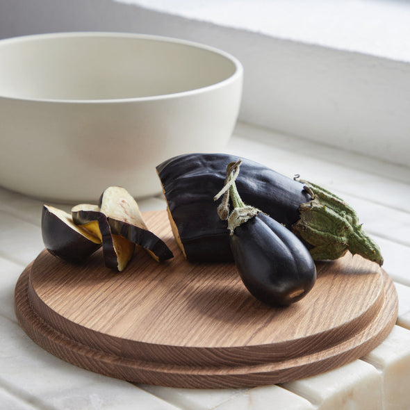 Pacifica Serving Bowl with Oak Wood Lid