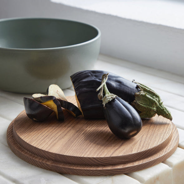 Pacifica Serving Bowl with Oak Wood Lid