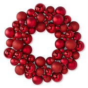 Red Shatterproof Ornament Wreath