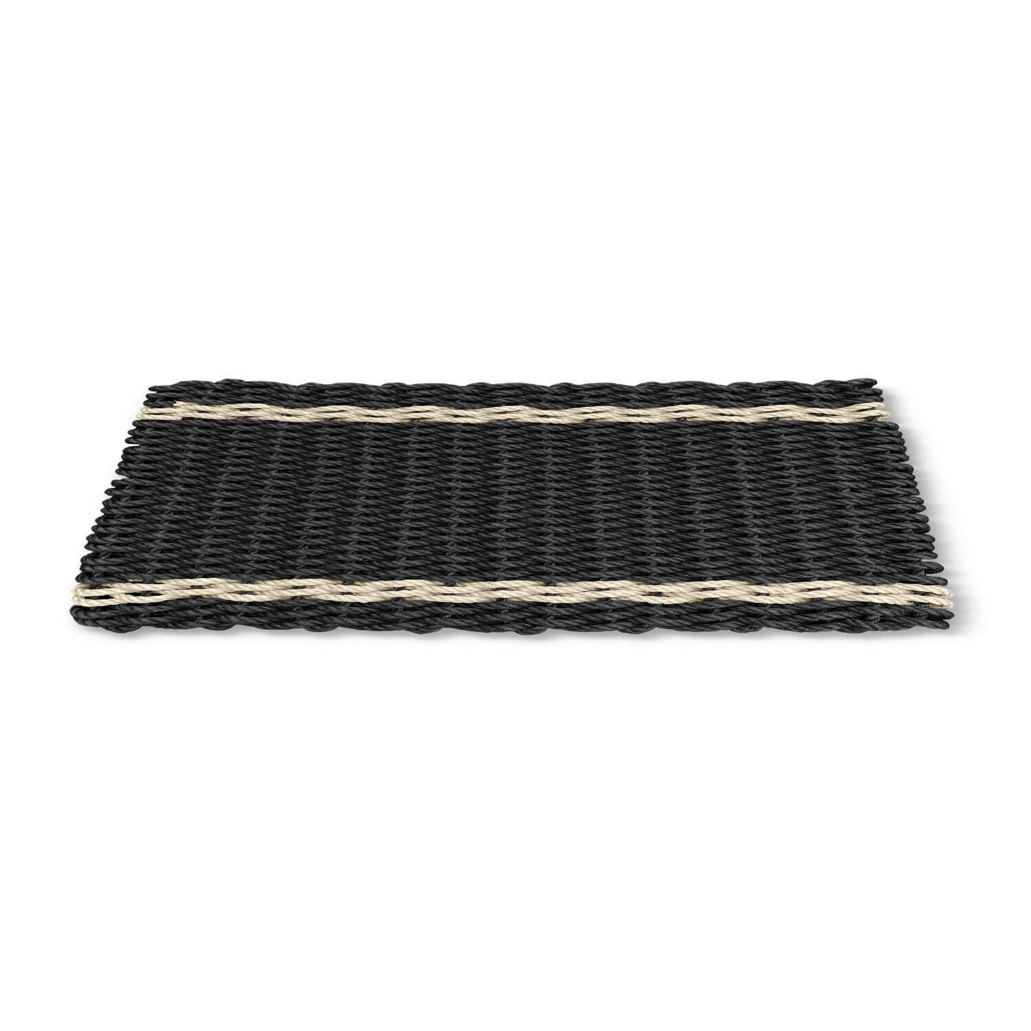 Lobster Rope Doormat: Black/Tan: 24x36
