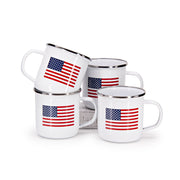 Enamelware US Flag Adult Mugs