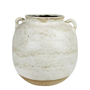 Pot with Handles, Ceramic, White - Sm