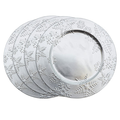 Snowflake Design Charger Plate