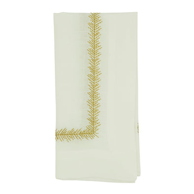 Gold Embroidered Border Napkin